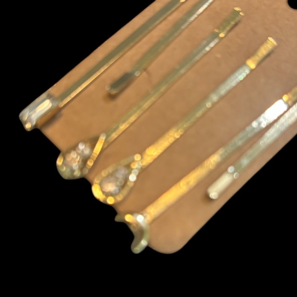 Serefina Gold Tone and Rhinestone Hair Pins NWOT - Picture 3 of 3